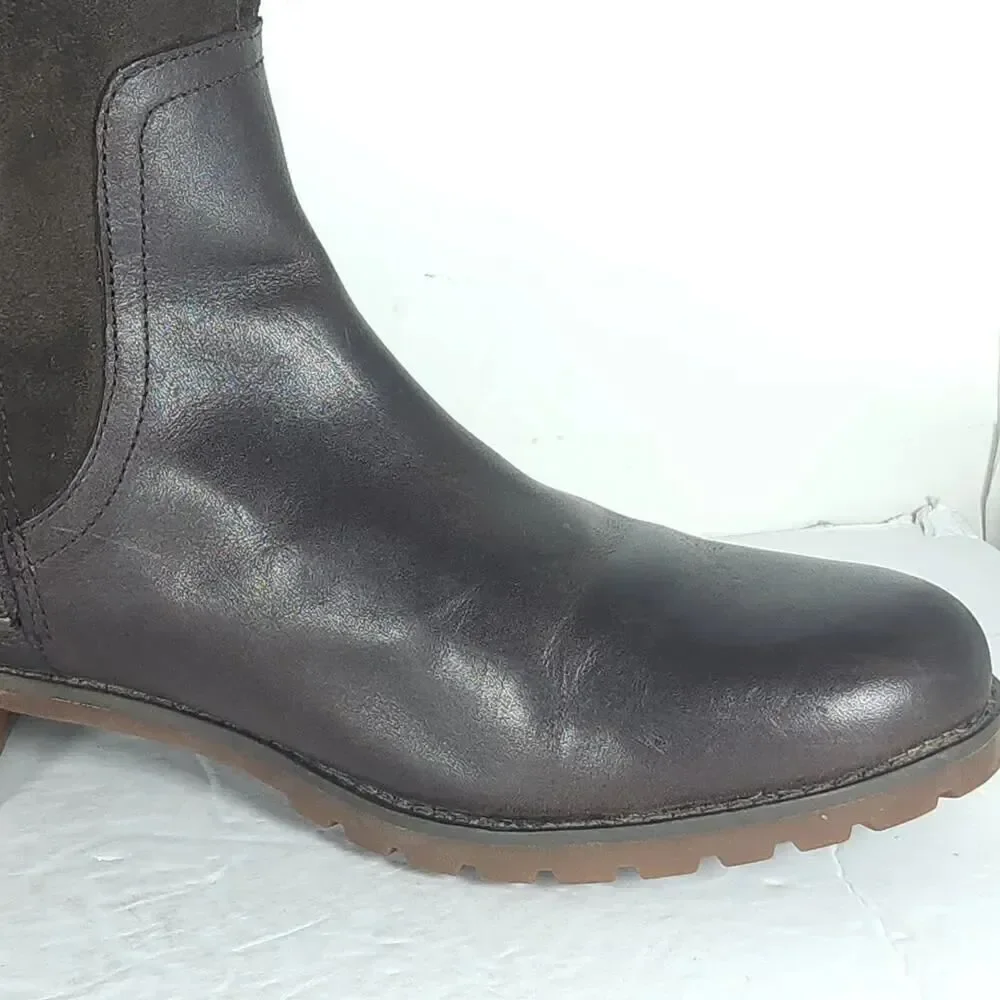 Timberland Women's Bethel Heights US9 Brown Leather Zip Knee High Riding Boots